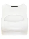 Dsquared2 Cut-out Sleeveless Cropped Top In White