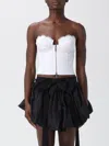 Dsquared2 Strapless Lace Top Scalloped Hem In White