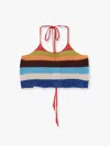 Dsquared2 Summer Lovers Halterneck Cropped Knit Top In Multicolore