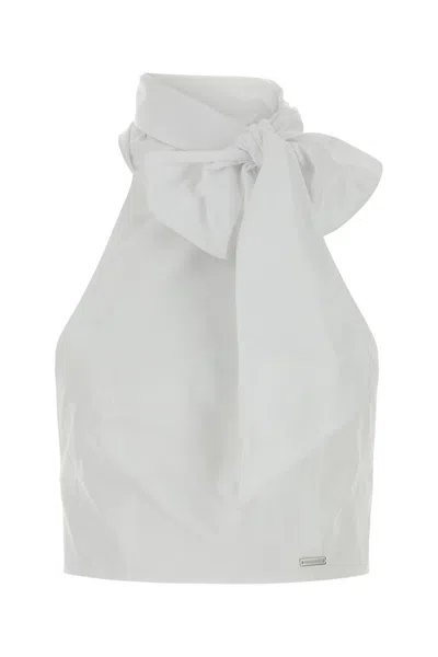 DSQUARED2 TOP IN POPELINE BIANCO  DONNA
