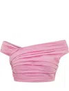 Dsquared2 Ruffled Crop Top In Pink