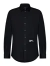 Dsquared2 D2 Headquarter Dropped Shoulder Shirt In Black