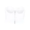 Dsquared2 Strapless Lace Top Scalloped Hem In White