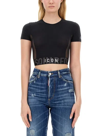 Dsquared2 Dsquared Women Tops With Logo In Black