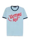 Dsquared2 T-shirt In Cotone Azzurro Pastello Uomo