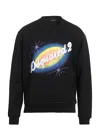 Dsquared2 Logo Cotton Jersey Sweatshirt In Black