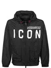 Dsquared2 Icon Colour-block Logo-print Jacket In Black
