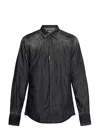 Dsquared2 Denim Western Shirt With Snap Buttons In Black