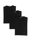 Dsquared2 Three-piece Short-sleeved T-shirt In Black