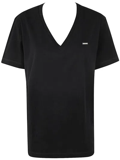 Dsquared2 Black Cotton Jersey Knit T-shirt