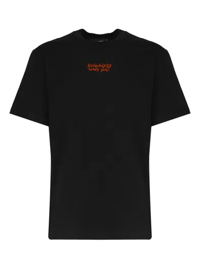 Dsquared2 Photograph-print Cotton T-shirt In Black
