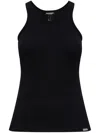 Dsquared2 Sleeveless Cotton Top In Black