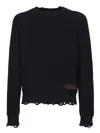 Dsquared2 Destroyed Sweaters And Cardigans Black In Black
