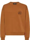 Dsquared2 Logo-print Cotton Sweatshirt In Brown