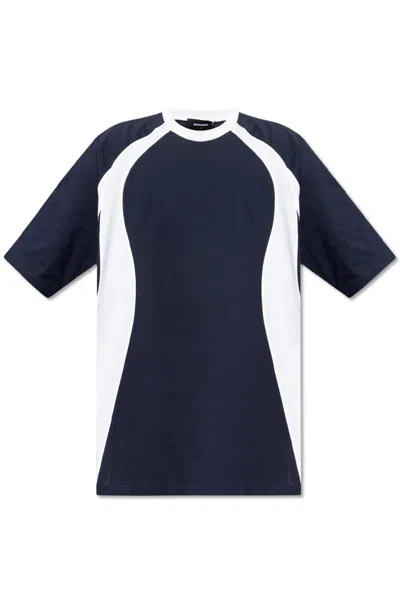 Dsquared2 Block Design Crew Neck Short Sleeve T-shirts In Multicolor