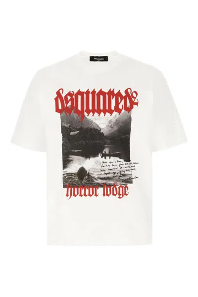 Dsquared2 White Cotton T-shirt