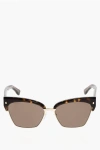 Dsquared2 Tortoiseshell Cat-eye Sunglasses With Golden Metal Details In Brown