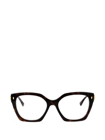 Dsquared2 Tortoiseshell-effect Cat-eye Frame Glasses In Brown