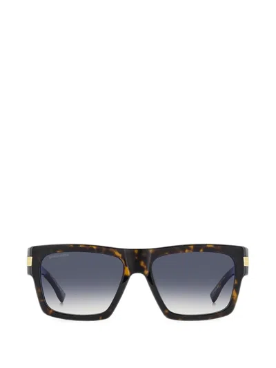 Dsquared2 Tortoiseshell-effect Square-frame Sunglasses In Brown