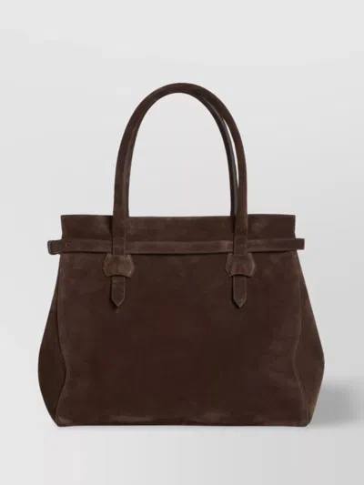 Dsquared2 Tote Bag With Structured Shape And Suede Finish