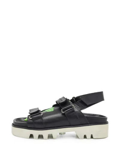 Pre-owned Dsquared2 Touch-strap Slingback Sandals In Black