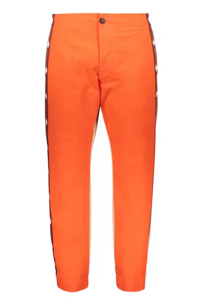 Dsquared2 Track-pants With Contrasting Side Stripes In Orange