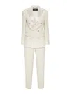 Dsquared2 Boston Double-breasted Suit In Blanco