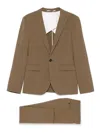 Dsquared2 Einreihiger Baumwollanzug In Berlin-passform In Brown