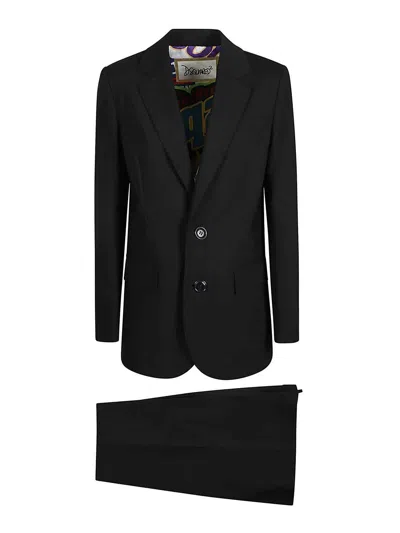 Dsquared2 Tailored Single-breast Two-piece Suit In Black