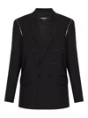 Dsquared2 X Bettter Double-breasted Zip Blazer In Black