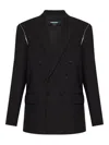 Dsquared2 X Bettter Double-breasted Zip Blazer In Black