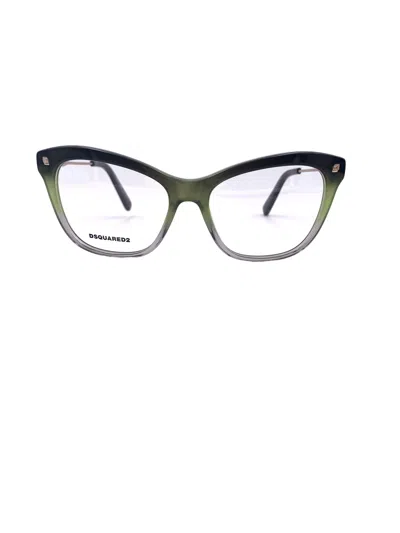 Dsquared2 Transparent Dq5194 Acetate Cat-eye Glasses In Gray