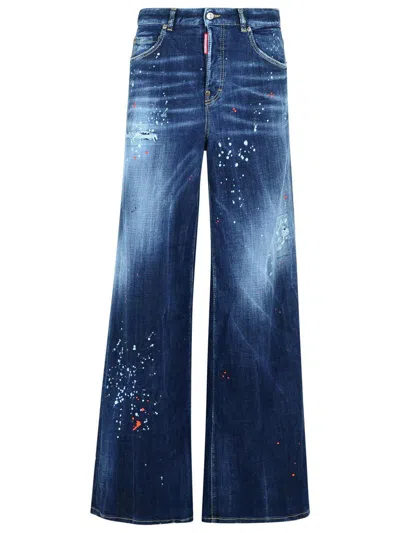 Dsquared2 'travaller' Blue Denim Jeans Women