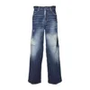 Dsquared2 Traveler Dark White Line Jeans In Dark Blue Denim