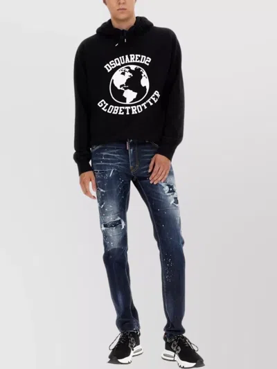 DSQUARED2 TRAVELER HOODIE FEATURING GRAPHIC PRINT