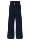 Dsquared2 Dsquared Stretch Denim Traveller Wide Leg Jeans In Blue
