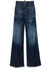 Dsquared2 Wide Leg Denim Traveller Jeans In Blue