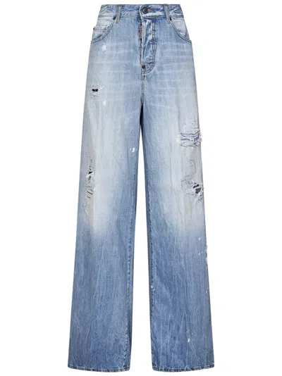 Dsquared2 Traveller Loose Fit Jeans In Blue