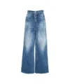 Dsquared2 Low Rise Wide Denim Jeans For Travelers In Blue