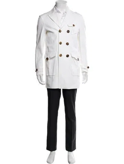 Pre-owned Dsquared2 Trench Coat In White