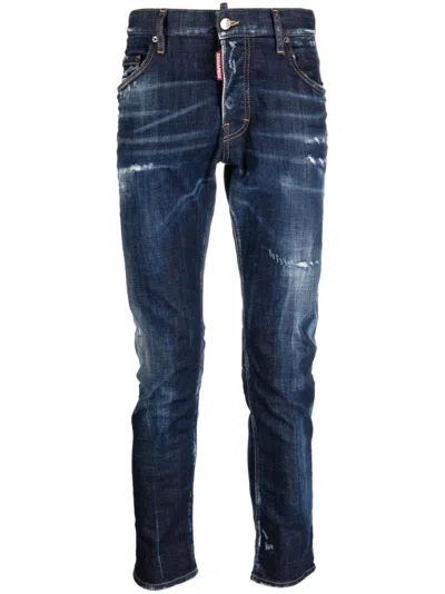 Dsquared2 Trendy Distressed-finish Tapered-leg Denim Jeans For Men In Multicolor