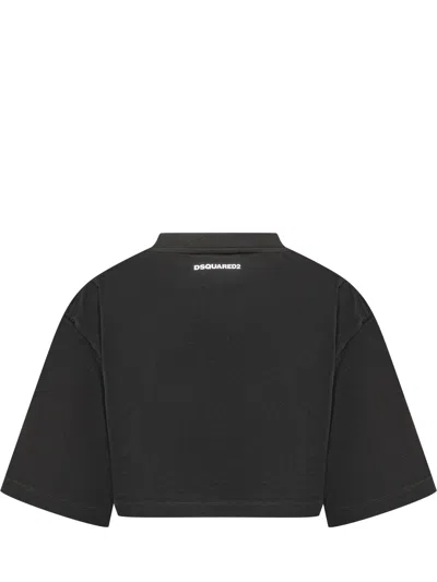Dsquared2 Trendy Graphic T-shirt In Black
