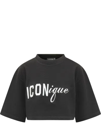 Dsquared2 Trendy Graphic T-shirt In Black