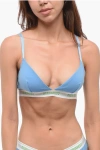 Dsquared2 Triangle Bra With Logoed Band In Blue