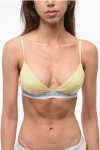 Dsquared2 Triangle Bra With Logoed Band In Yellow