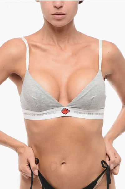Dsquared2 Triangle Bra With Logoed Band
