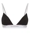 Dsquared2 Triangle-cup Jersey Bra In Black
