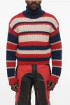 Dsquared2 Tricolor Wool And Cashmere Turtleneck Sweater