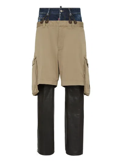 Dsquared2 Triple Combo Easy Zoot Trousers In Green