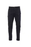 Dsquared2 Cotton Cargo Pant Trousers With Multiple Pockets In Black
